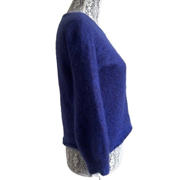 Country Road Sweater Size X Small, Crew Neck, purple & blue, mohair blend, wool - Picture 5 of 13